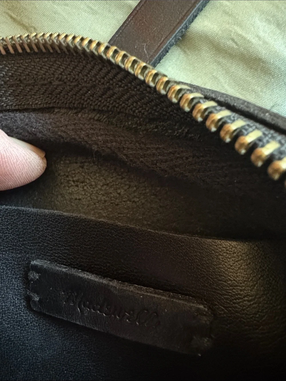 Madewell Black Leather Crossbody with Front Pouch